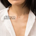 Necklace Wholesale Yiwu Bead Dainty Necklace Women Simple Style 316L Rose Gold Stainless Steel Necklace