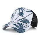 Hat Hot Sale Print Trucker Hat 2 Tone Summer Mesh Cap With White Rope 5-panel Baseball Cap