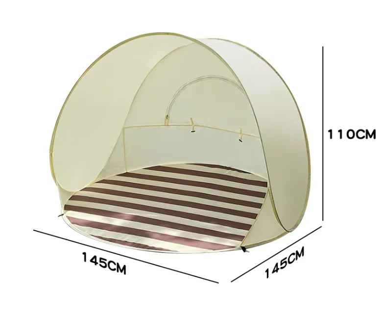 One-Click Open Beach Tent Sunshade Large Space Indoor/Outdoor Children's Tent for Summer Camping Garden Beach Made Polyester details