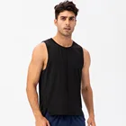 M2 Best Selling Summer Sleeveless Comfortable Gym Training T-Shirt Solid Breathable O Neck Quick Dry Tshirt For Men