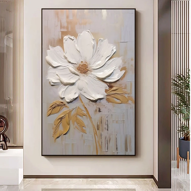 3D Abstract Wall Art Oil Paintings Modern Style Flower Canvas for Home Office Hotel Decor for Living Room H78cc107f367a4b048b1c603e9ac757a2d