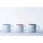 No Cup Wholesale Personalised Colorful Frame No Lid Carbon Steel Enamel Tea Coffee Milk Water Cup With Handle