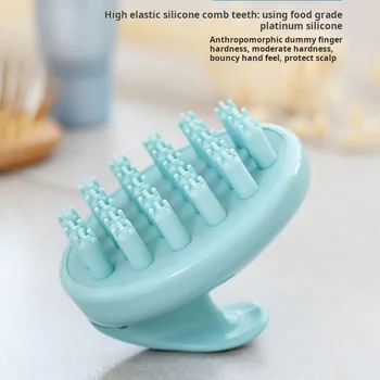 Practical Pink Soft Silicone Shampoo Brush Scalp Massager for Hair Care and Relaxation