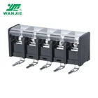 Electrical 9 Electrical 4 5 6 7 8 9 Pin Right Angle Barrier Terminal Block 10mm Pitch With Cover WJ58R