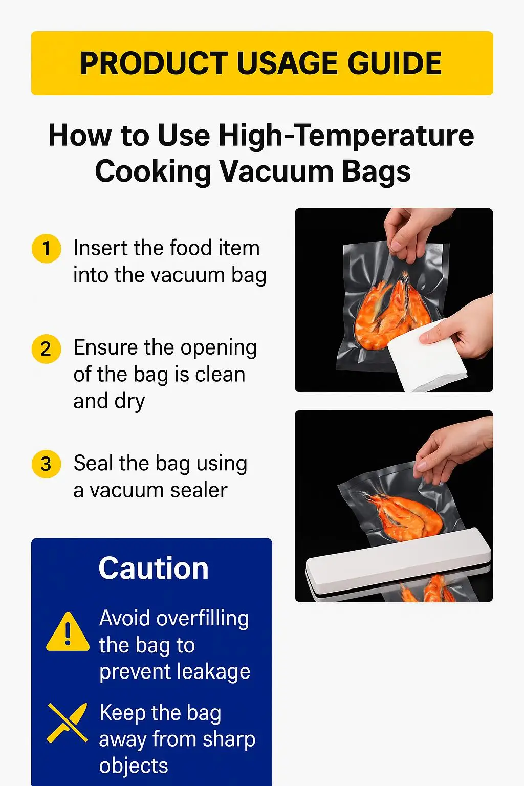 Custom Transparent Frozen Food Storage Sealer Pouch Smooth Mylar Vacuum Seal Bags for Chicken Meat Packing Plastic Packaging - detail 8