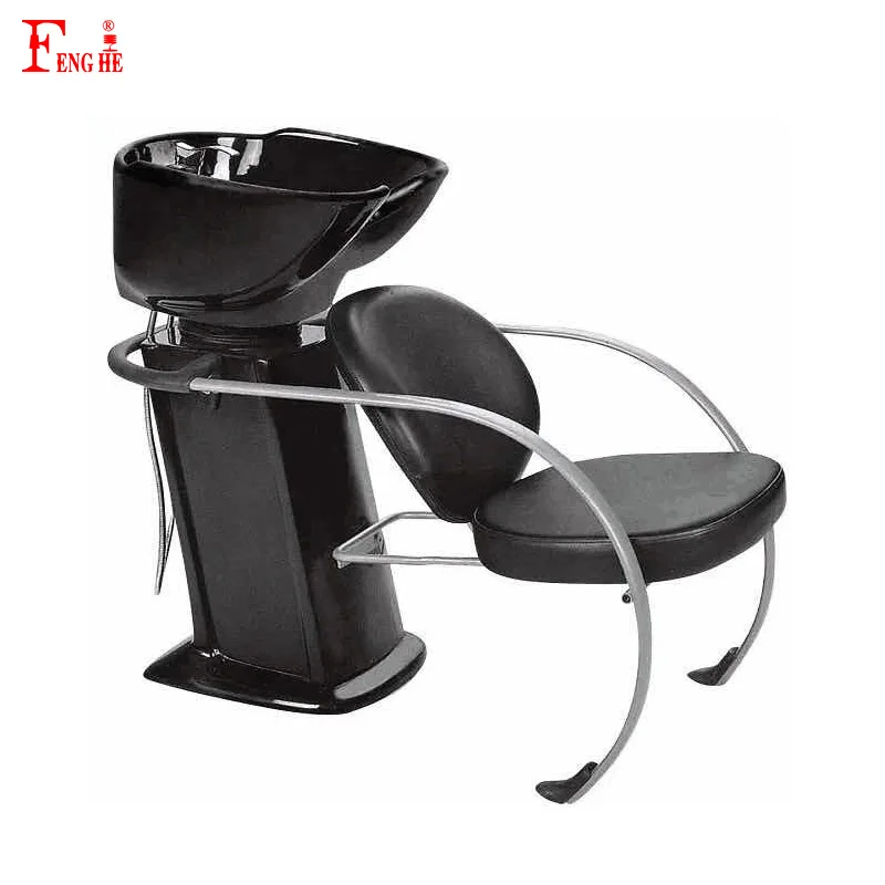 2022 Hot modern Beauty Hair Shampoo Styling Equipment black Salon Shampoo Basin Chair