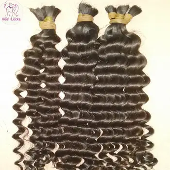 New Arrival African Women Style Bulk Curly Hair For Braiding Unwefted Indian RAW Hair 100% real Temple hair Wholesale