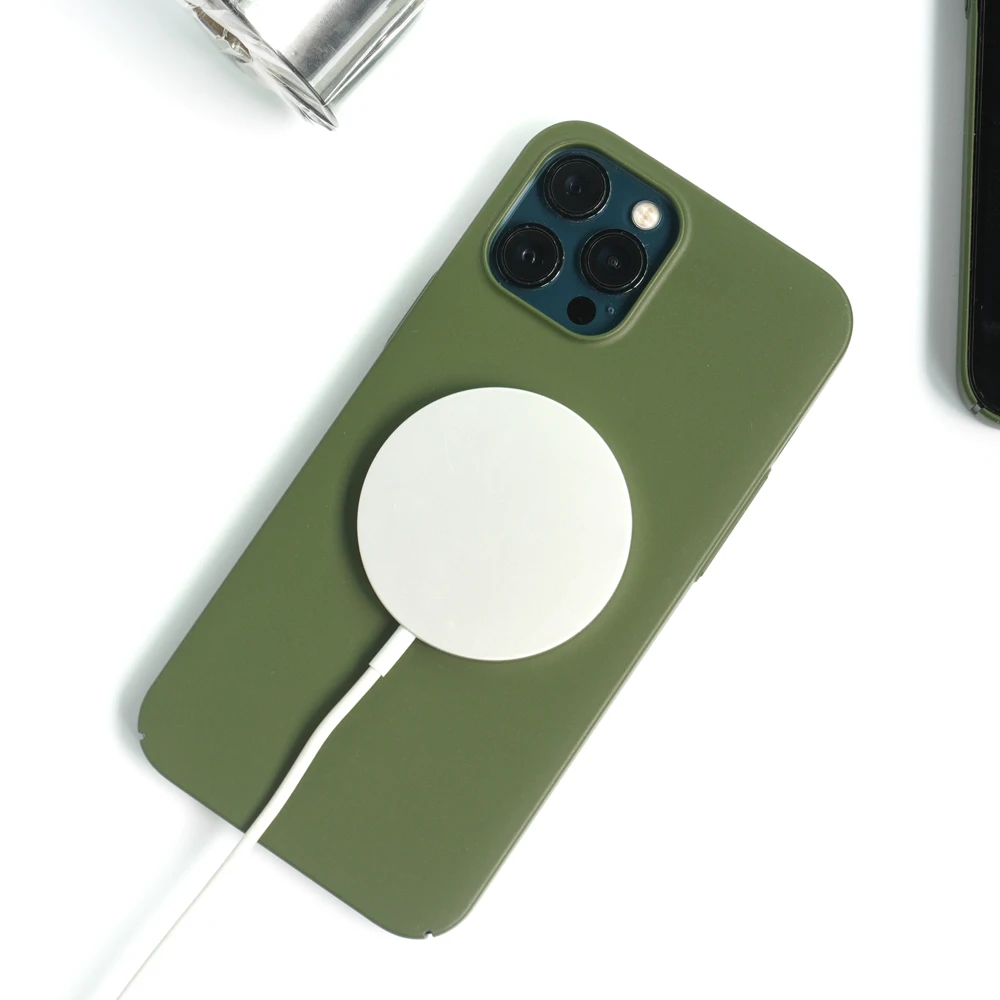Silicone Feeling  Mobile Phone Case MagSafe case for iPhone 12 12 Pro 12 Pro Max Super Thin Magsafe Phone Case