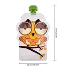 Food Pouch Spout Food Spout Bag Cartoon Breast Milk Storage Bag Reusable Sealed Food Pouch Spout Bag
