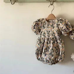 Summer Baby Bubble Sleeve Dress Infant Embroidery Princess Romper sisters Fashion Baby Girl Clothes