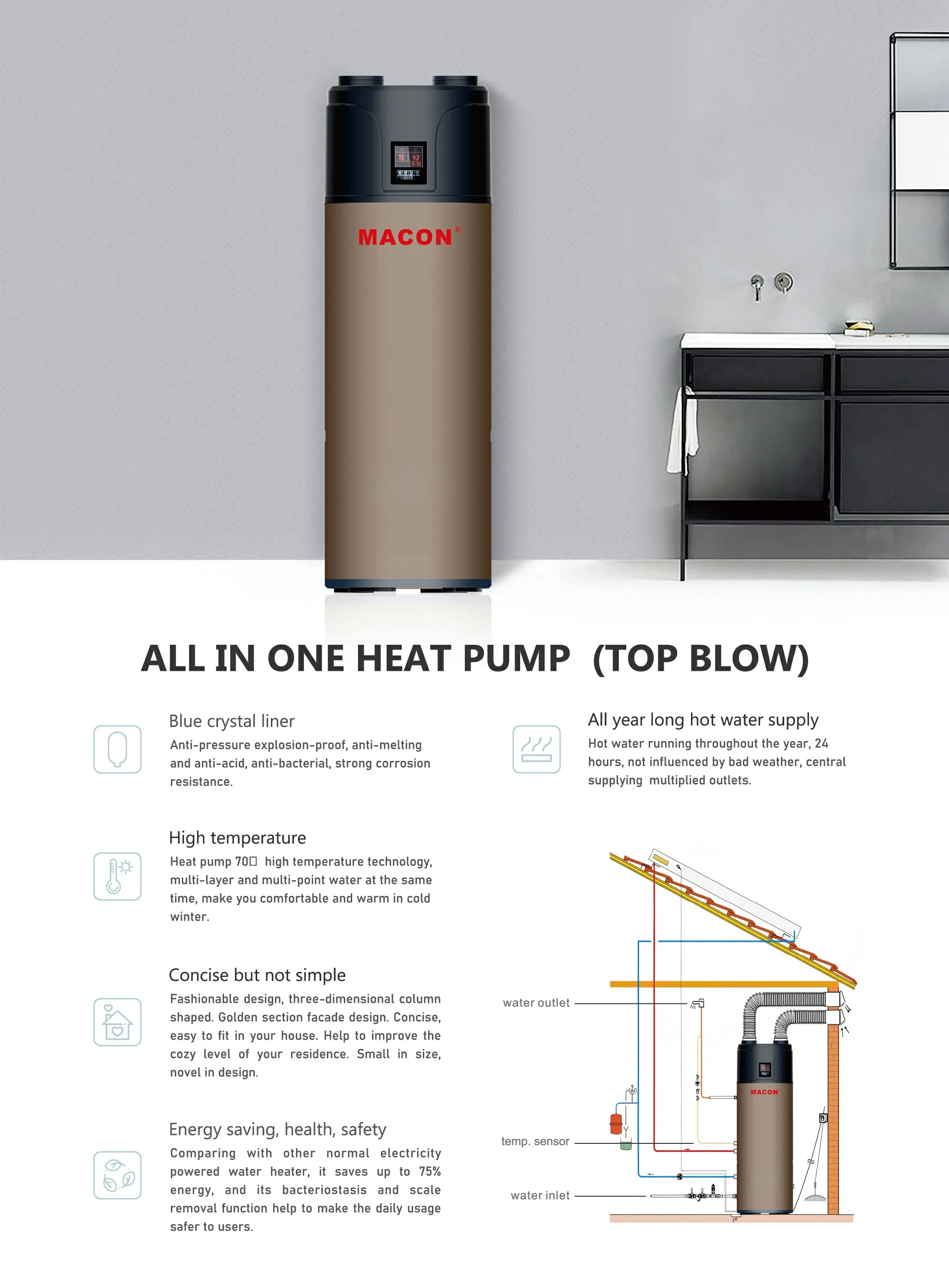 Water Heater, 100L, R290 - detail 16