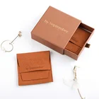 Bag Earring 2022 Hot Mini Customized Bag Custom Luxury Necklace Pink Suede Jewelry Earring Pouches With Logo