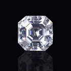 Thailand Natural Asscher Blue Moissanite Diamond Material Vintage Personalized Gem Stones Octavia Cut Moissanite Piece