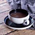 Royal P T Advanced Color Mixing Design Deep Blue Espresso Ceramic Porcelain Coffee Cup With Saucer