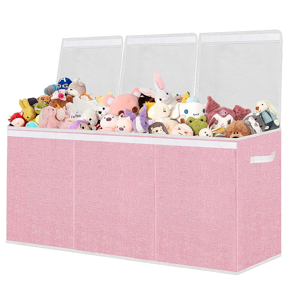 2024 New Design Home Use Non-woven Fabric Toy Storage Box Collapsible Fabric Storage Box