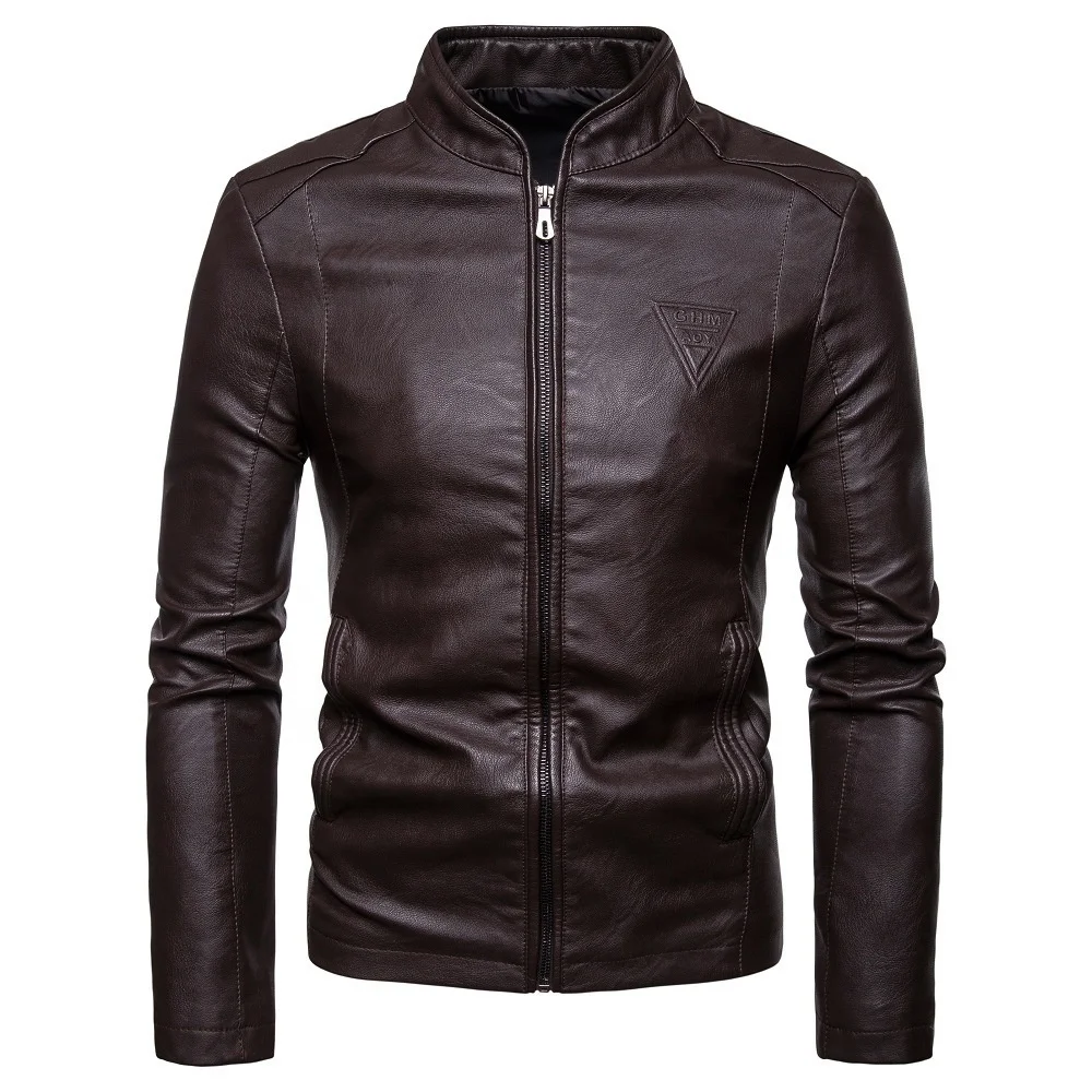 Men's Winter Plain Dyed Gents Genuine Leather Jacket Top Quality Fashion Men Black Warm Heated Jacket