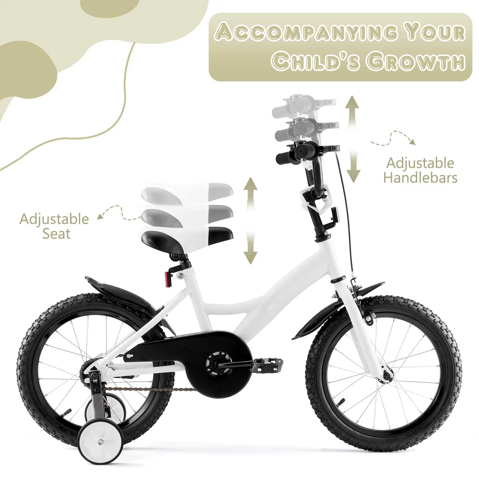 product 2025 model 14 16 18 inch high quality steel frame kids bike with single speed and foot brake ordinary pedal for young riders-3