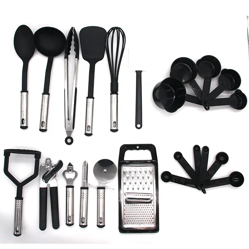 kitchen utensils set Cocina Kitchen Accessories Sets 23 Nylon Cooking Utensils with Stainless steel Handle cookware sets