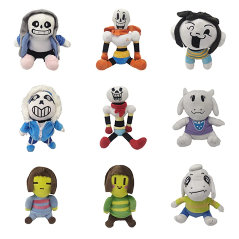 kelee Plush: 2pcs Undertale Plush Figure Toy Stuffed Toy Sans