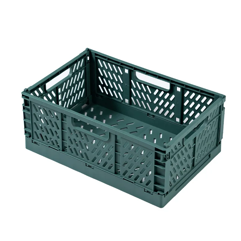 Fridge Kitchen folding stackable plastic Storage Container Organizer basket Bin Box