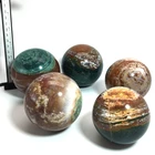 Jade Wholesale Natural Crystal Spheres Stones Healing Energy Sea Jade Ocean Jasper Ball