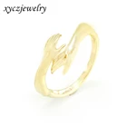 Rings Fashion Solid Brass Hug Rings Gold Plated Simple S Women Rings
