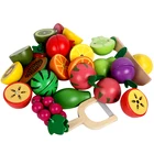 Set Toys Wooden Magnetic Water And Fruit Basket Set Boy Girl Parent Child Interactive Early Education Toys