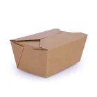 Kraft Paper Paper Take Out Box Custom Disposable Kraft Paper Packaging Fast Food Takeout To Go Box