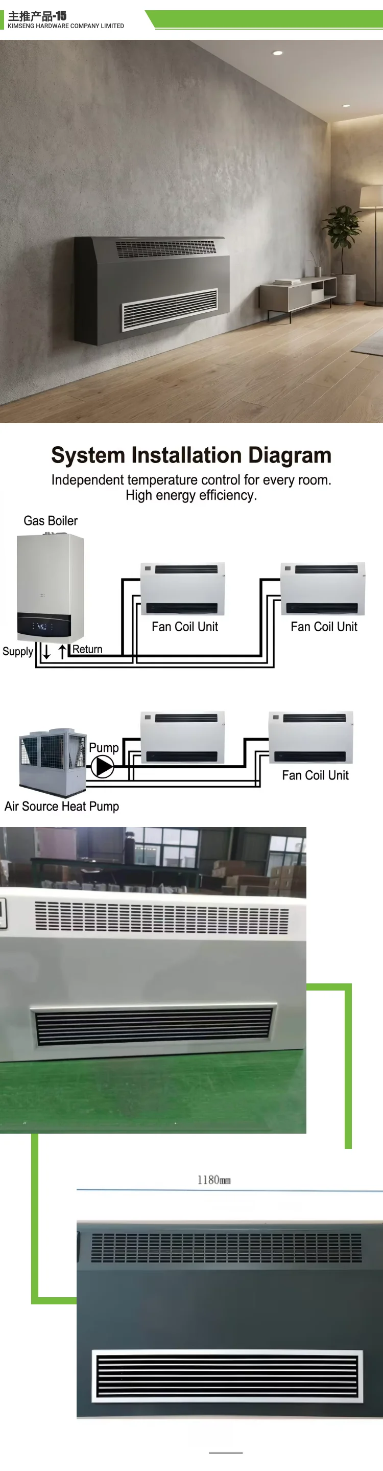 Fan Coil Unit, Wall, HVAC - detail 4