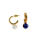 Earrings Gemstone Baroque Pearl Hoop Earrings Beaded Diamond Cc Stud Earrings Gemstone Pearl For Women Set