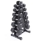 Equipment Gym Iron 50kg Weightlifting Equipment Gym Home Fitness Cast Iron Rubber Black Dumbbell Set