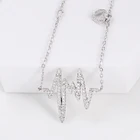 Silver Necklace Silver Necklace 2021 Best Sale Fashion Sterling Silver Wavy Shaped Necklace