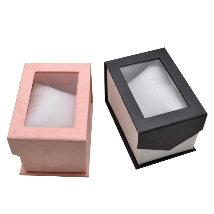 closure gift box with clear window to show products - buy custom