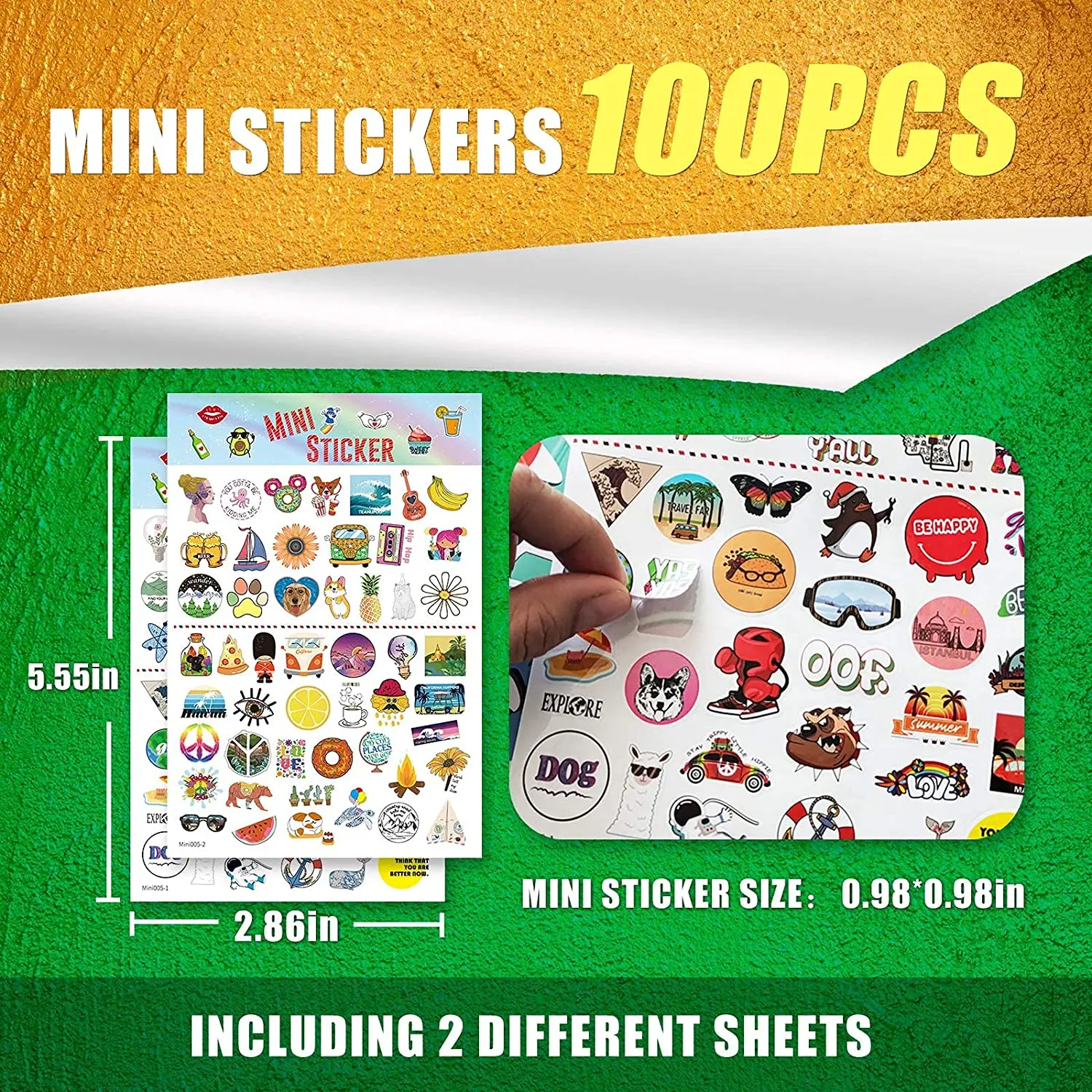 stickers 100 pcs die cut vinyl stickers custom uv