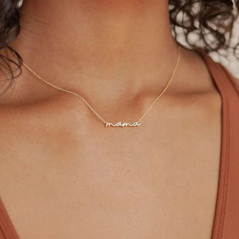 Alphabet Necklace Gift For Mom Mothers 