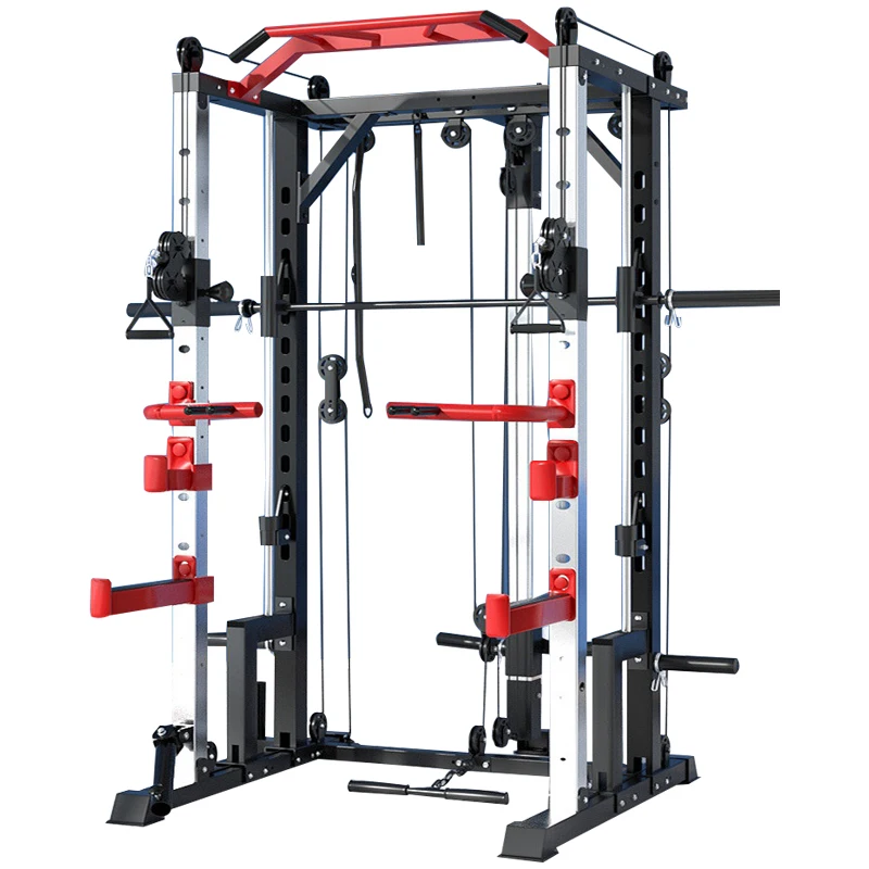 Comprehensive Training Fitness Equipment Half Rack Power Cage Home Gym Multi Smith Machine Squat Rack - Buy Home Gym Multi Functional Smith Machine Squat Rack,Multi Functional All One Smith