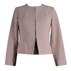 Coat Pink Rayon Women Long Sleeve Casual Floral O-neck Top Coat