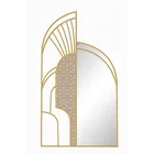 Wall Mirror Wholesale Custom New Original Rattan Metal Modern Gold Custom Wall Mirror For Living Room Decoration