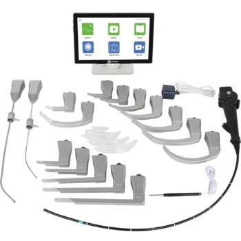 Chinese high quality Medical Equipment Video Laryngoscope with 10.1 INCH Touchable screen Flexible Laryngoscope for Human Use