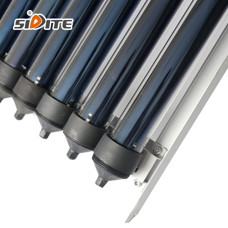 SC-H24 24mm Condenser Heat Pipe Solar Collector Red Copper Heat Pipe Aluminum Alloy Manifold Twin-Glass Free-Standing Outdoor factory