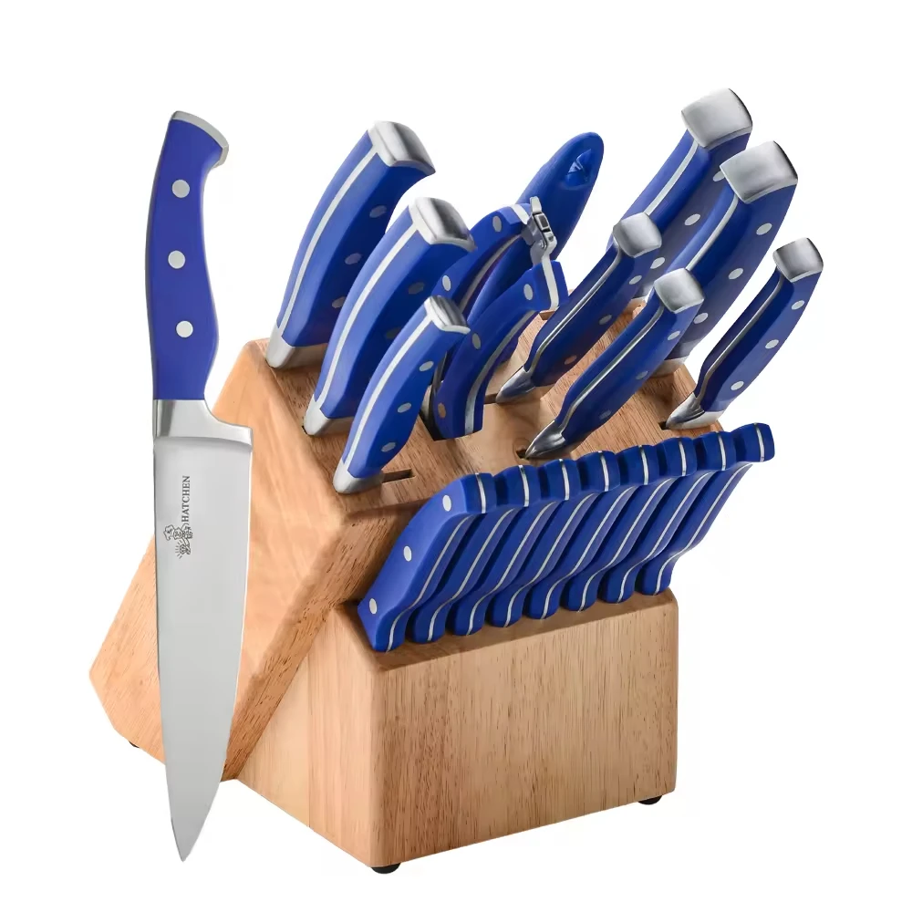 Kitchen Accessories  19Piece Stainless Steel Kitchen Chef Knives Colorful Knife Set 16 Piece Kitchen Knives Set with Block