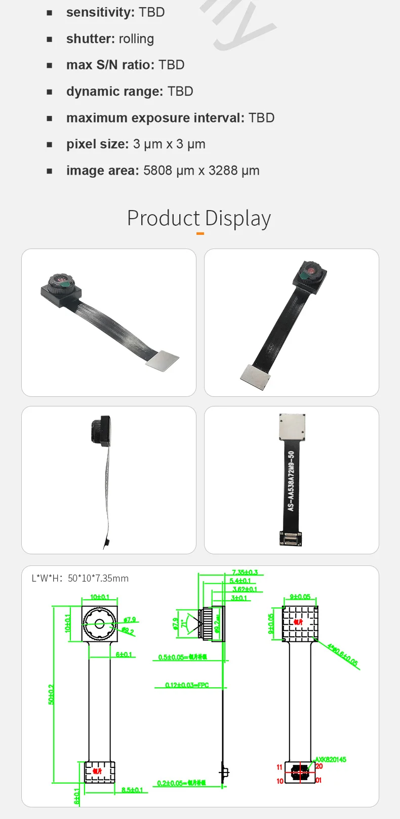 DGZX High definition 30 frame Mipi interface 1080p 2mp OV2735 smart home drone image transmission camera module插图1 DGZX High definition 30 frame Mipi interface 1080p 2mp OV2735 smart home drone image transmission camera module插图1