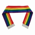 Scarf Digital Printing OEM Hot Selling Good Price Customized Printed Custom Light Satin Material Rainbow Scarf