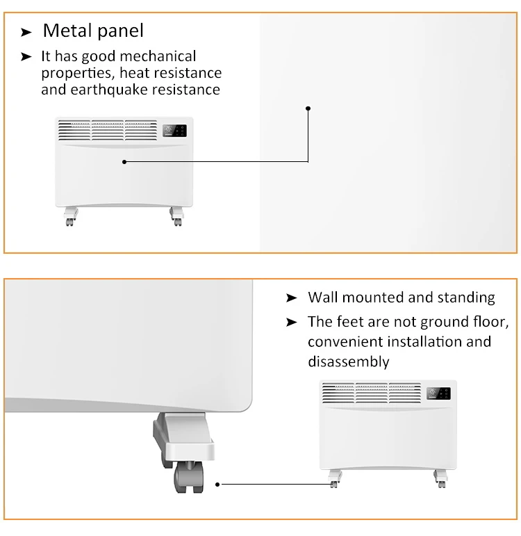 Electric Convector Heater, Wall, 500 W, Metal - detail 14