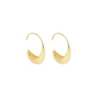 Earings Rose 925 Sterling Silver C Shape Hook Earings Braided Design 1MC Rhodium Or Rose Gold Plated