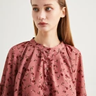 Long Sleeve Blouses 713851 Stand Collar Long Sleeve Dress Fancy Sleeve Liberty Floral Ladies' Blouses