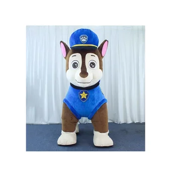 Funny Cartoon Character Paw Dog Patrol Mascot Costume Kids Birthday Cosplay Inflatable Dog Mascot Costume Cloth Plush Suit