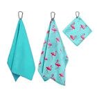 2021 New Design Custom Logo Printed Microfiber Magnetic Waffle Golf Towel With Magnet