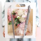 Gift Bag Paper Gift Bag Wholesale Creative Design Clear Window Portable Bouquet Flower Carrier Gift Packing Paper Bag