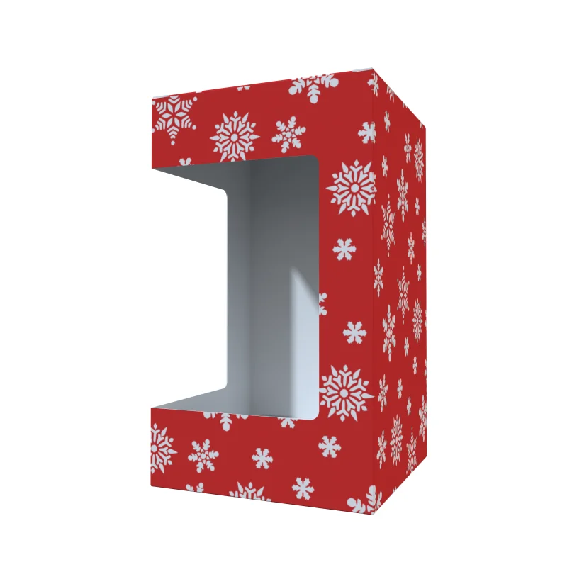 product customized christmas cake boxes festive square with clear window choose size quantity-5